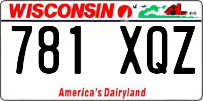 WI license plate 781XQZ