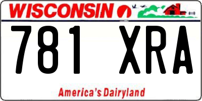 WI license plate 781XRA