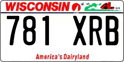 WI license plate 781XRB