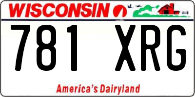 WI license plate 781XRG