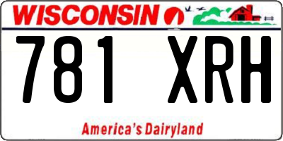 WI license plate 781XRH