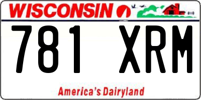 WI license plate 781XRM