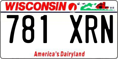 WI license plate 781XRN