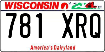 WI license plate 781XRQ