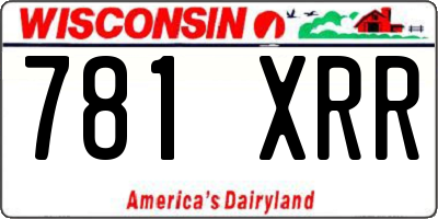 WI license plate 781XRR
