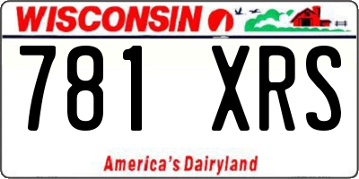 WI license plate 781XRS