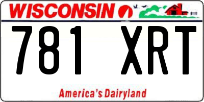 WI license plate 781XRT