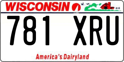 WI license plate 781XRU