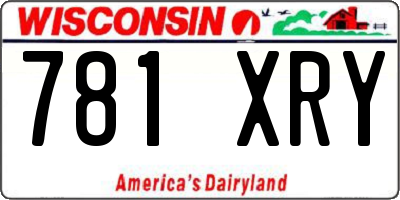 WI license plate 781XRY