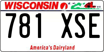WI license plate 781XSE