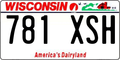 WI license plate 781XSH