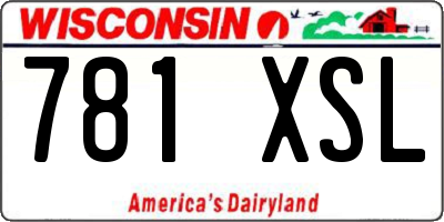 WI license plate 781XSL