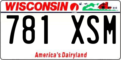 WI license plate 781XSM