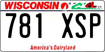 WI license plate 781XSP
