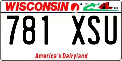 WI license plate 781XSU