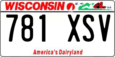 WI license plate 781XSV