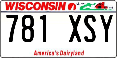 WI license plate 781XSY