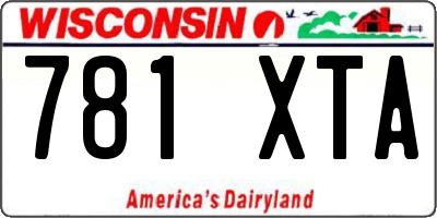 WI license plate 781XTA