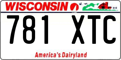 WI license plate 781XTC
