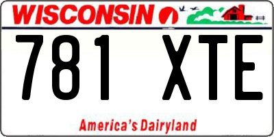 WI license plate 781XTE