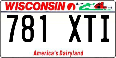 WI license plate 781XTI