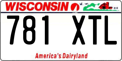 WI license plate 781XTL