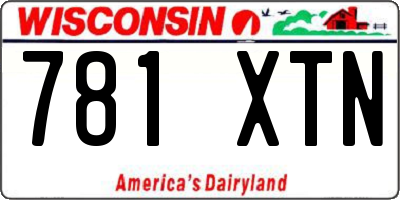 WI license plate 781XTN