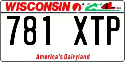 WI license plate 781XTP