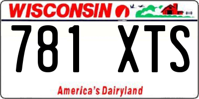 WI license plate 781XTS