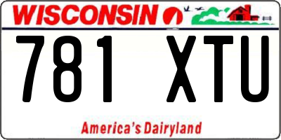 WI license plate 781XTU