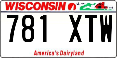 WI license plate 781XTW