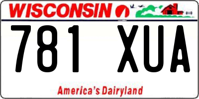 WI license plate 781XUA