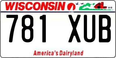 WI license plate 781XUB