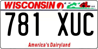 WI license plate 781XUC
