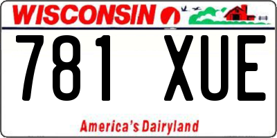 WI license plate 781XUE