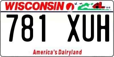 WI license plate 781XUH