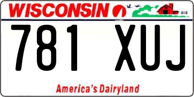 WI license plate 781XUJ