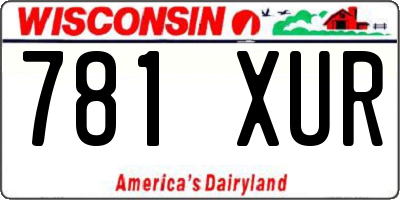 WI license plate 781XUR