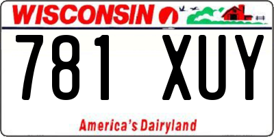 WI license plate 781XUY