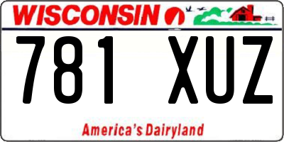 WI license plate 781XUZ