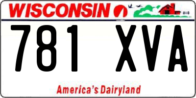 WI license plate 781XVA