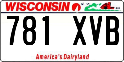 WI license plate 781XVB