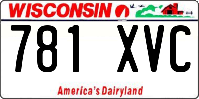 WI license plate 781XVC