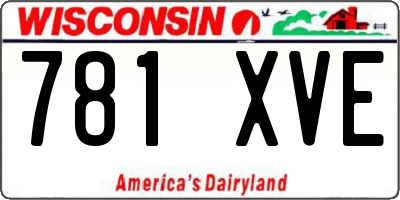 WI license plate 781XVE