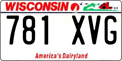 WI license plate 781XVG