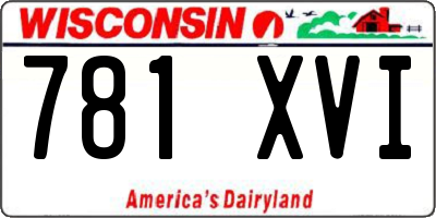 WI license plate 781XVI