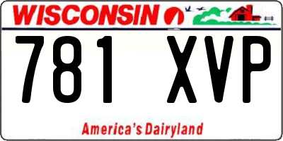 WI license plate 781XVP