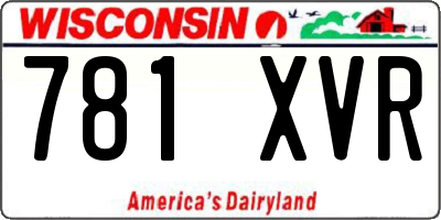 WI license plate 781XVR