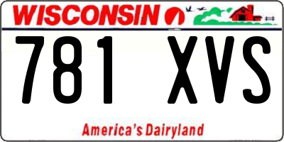 WI license plate 781XVS