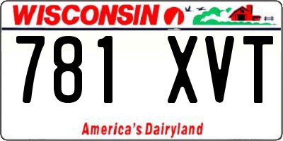 WI license plate 781XVT
